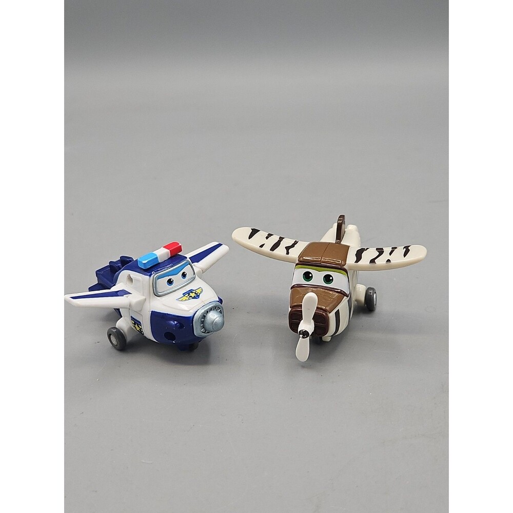 Super Wings Transform-A-Bots Lot Bello & Paul Mini Airplanes 2” Audley 2014